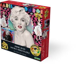 PopMarket - Marilyn Monroe 500pc 24x18 in 3D/2D Double-Sided Puzzle - COLLECTIBLES - Multicolor