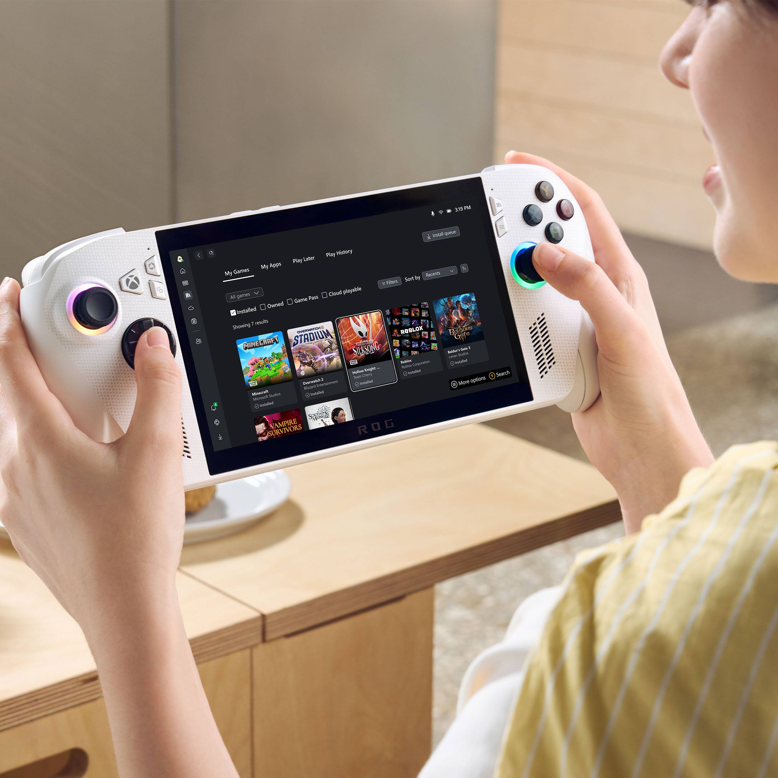 My Games  
My Apps  
Play Games  
Play Movies & TV  

Installed  
Owned  
Game Pass  
Cloud playable  

Showing 7 results  

Stardium  
Super Monkey Ball  
Empire of the Underworld  
Sonic Mania Plus  
Rogue Company  
The Witcher 3: Wild Hunt  
Microsoft Flight Simulator  

More options  
Search  

Sort by:  
Recent  

2:59 PM  

Sign in to Xbox  
Xbox Game Pass  
Xbox Game Pass Ultimate  
Xbox Live Gold  

Empire of the Underworld  
Sonic Mania Plus  
Rogue Company