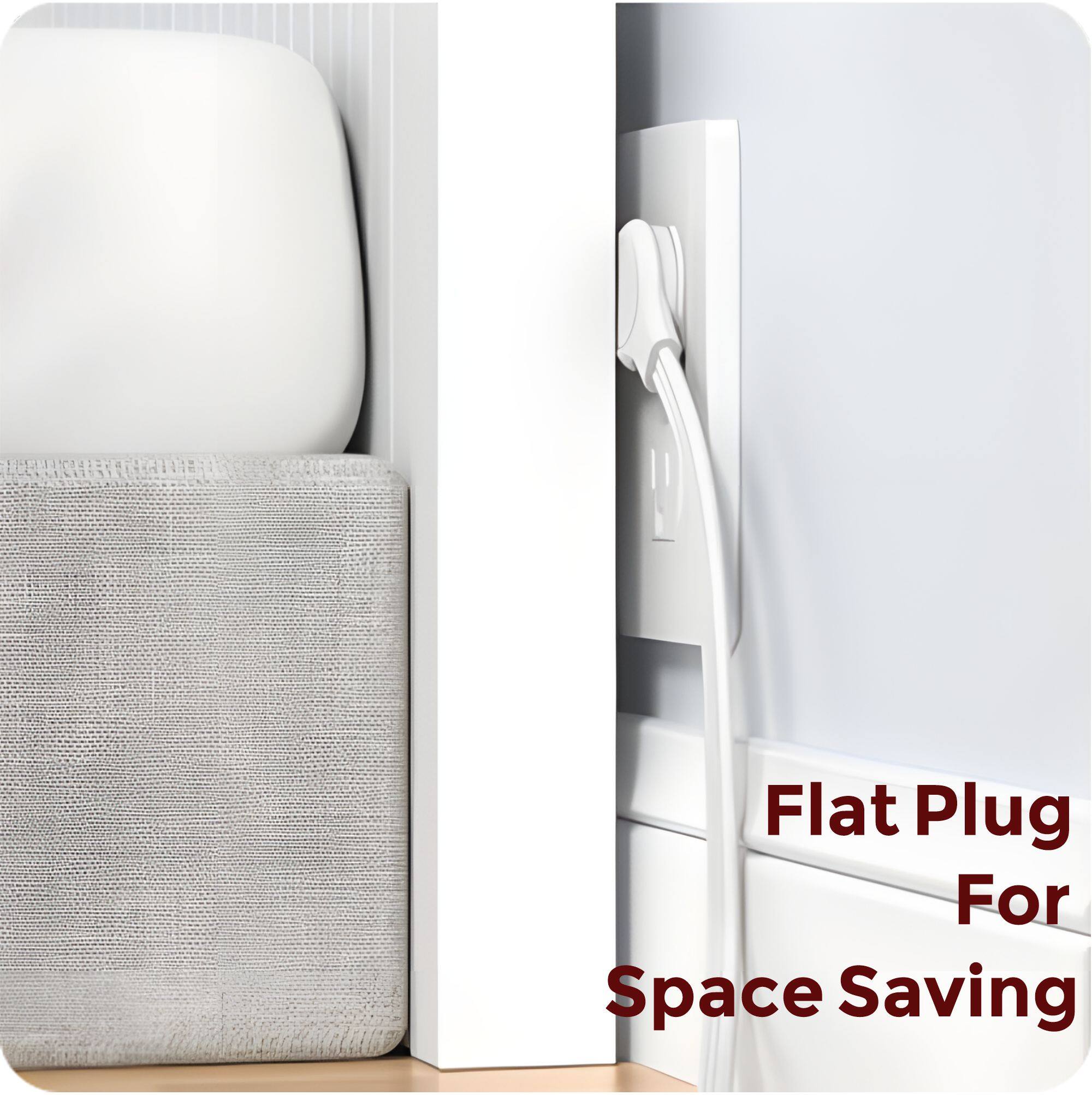 Flat Plug For Space Saving