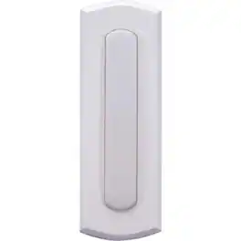 IQ America - Wireless Doorbell Pushbutton Replacement Colonial Style Non-lighted - White