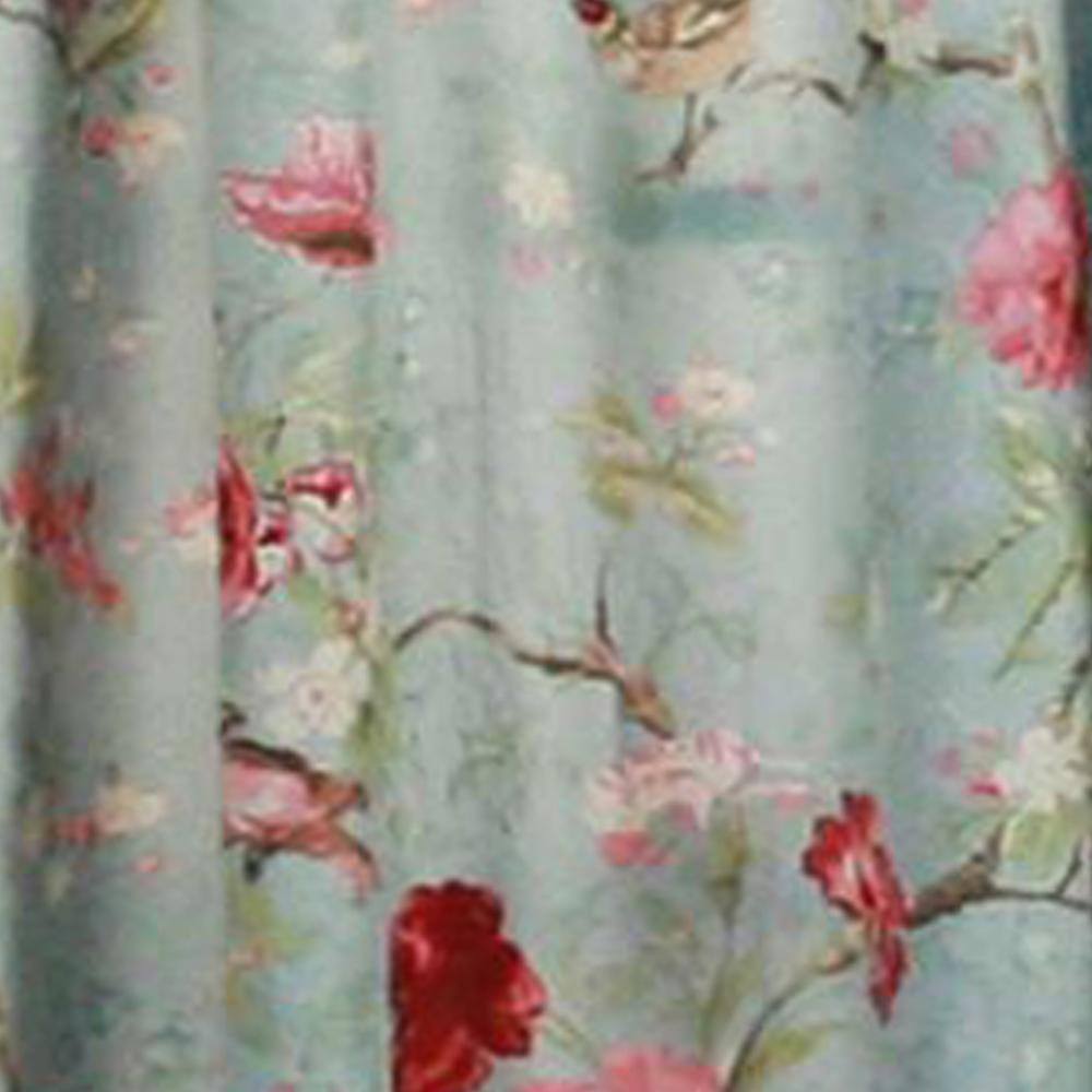Left. Ellis Curtain - Balmoral Floral Print Tailored Panel Curtain 48-Inch-by-63-Inch - Sage/Wine - Sage wine.