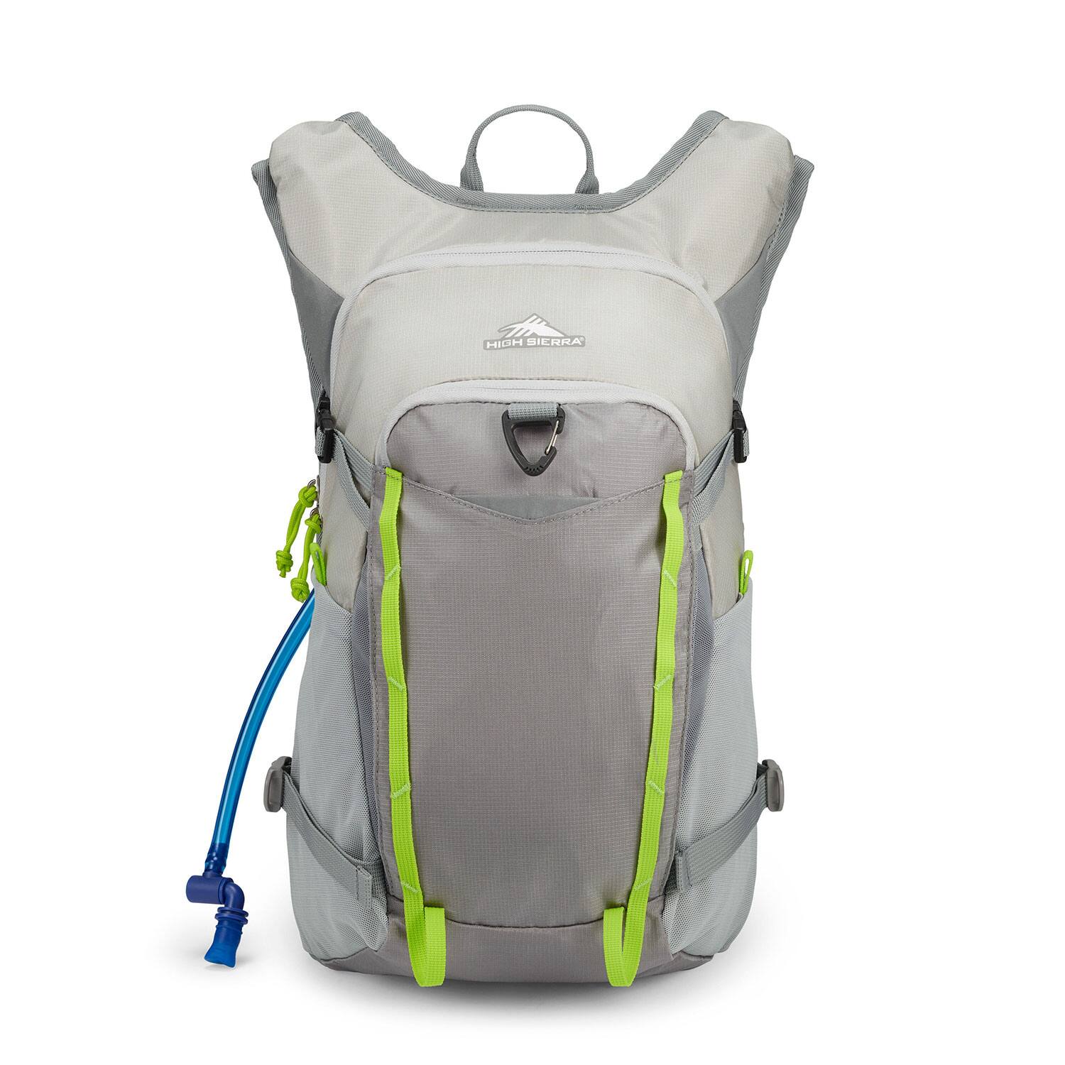 High Sierra - Hydrahike 2.0 16L Hydration Water Backpack for Hiking, Gray & Green - Silver