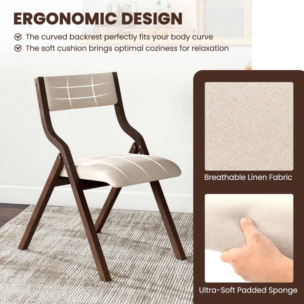 ERGONOMIC DESIGN  
- The curved backrest perfectly fits your body curve  
- The soft cushion brings optimal coziness for relaxation  

Breathable Linen Fabric  
Ultra-Soft Padded Sponge