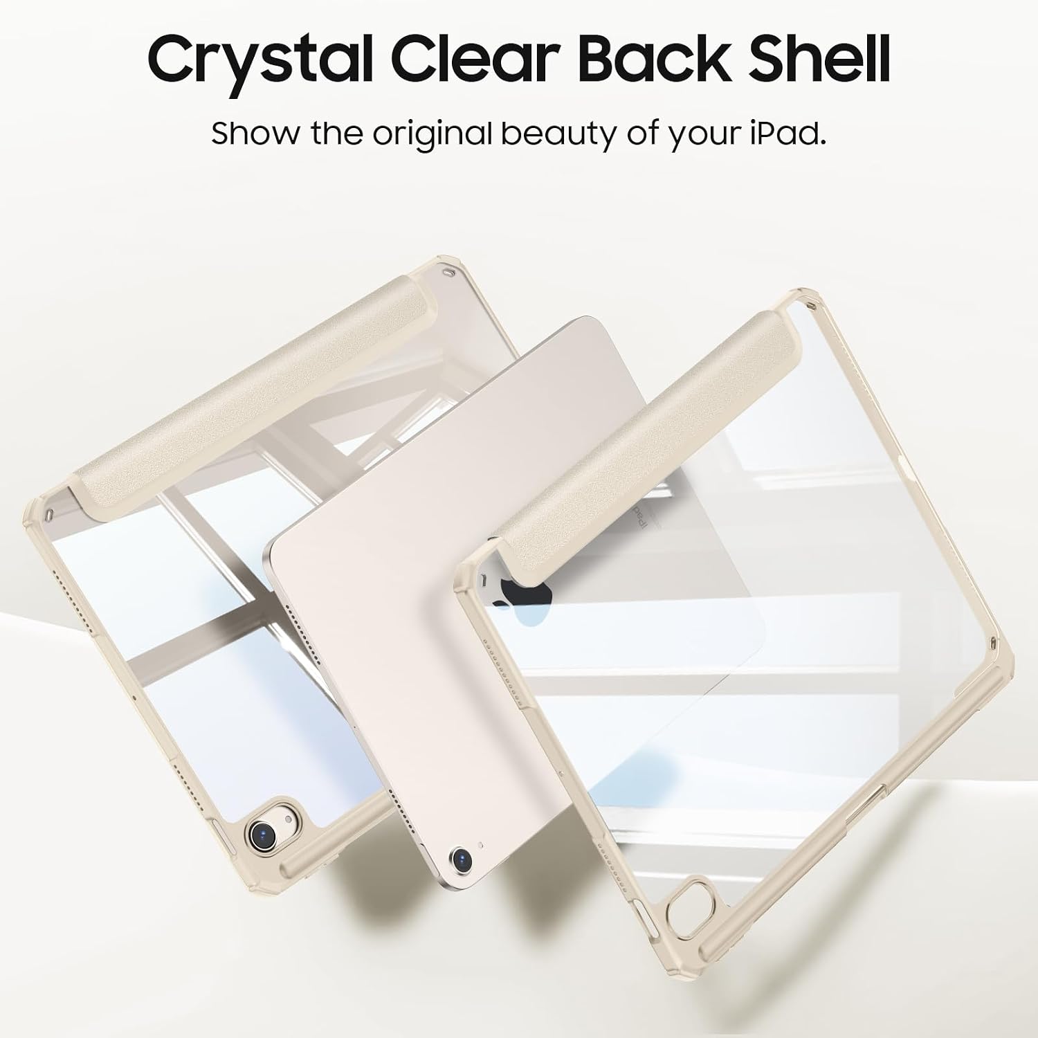 Crystal Clear Back Shell  
Show the original beauty of your iPad.