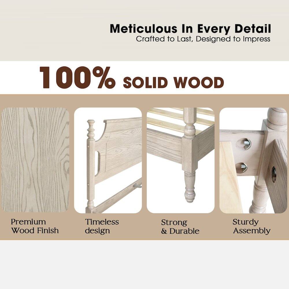 Meticulous In Every Detail  
Crafted to Last, Designed to Impress  

100% SOLID WOOD  

Premium Wood Finish  
Timeless design  
Strong & Durable  
Sturdy Assembly