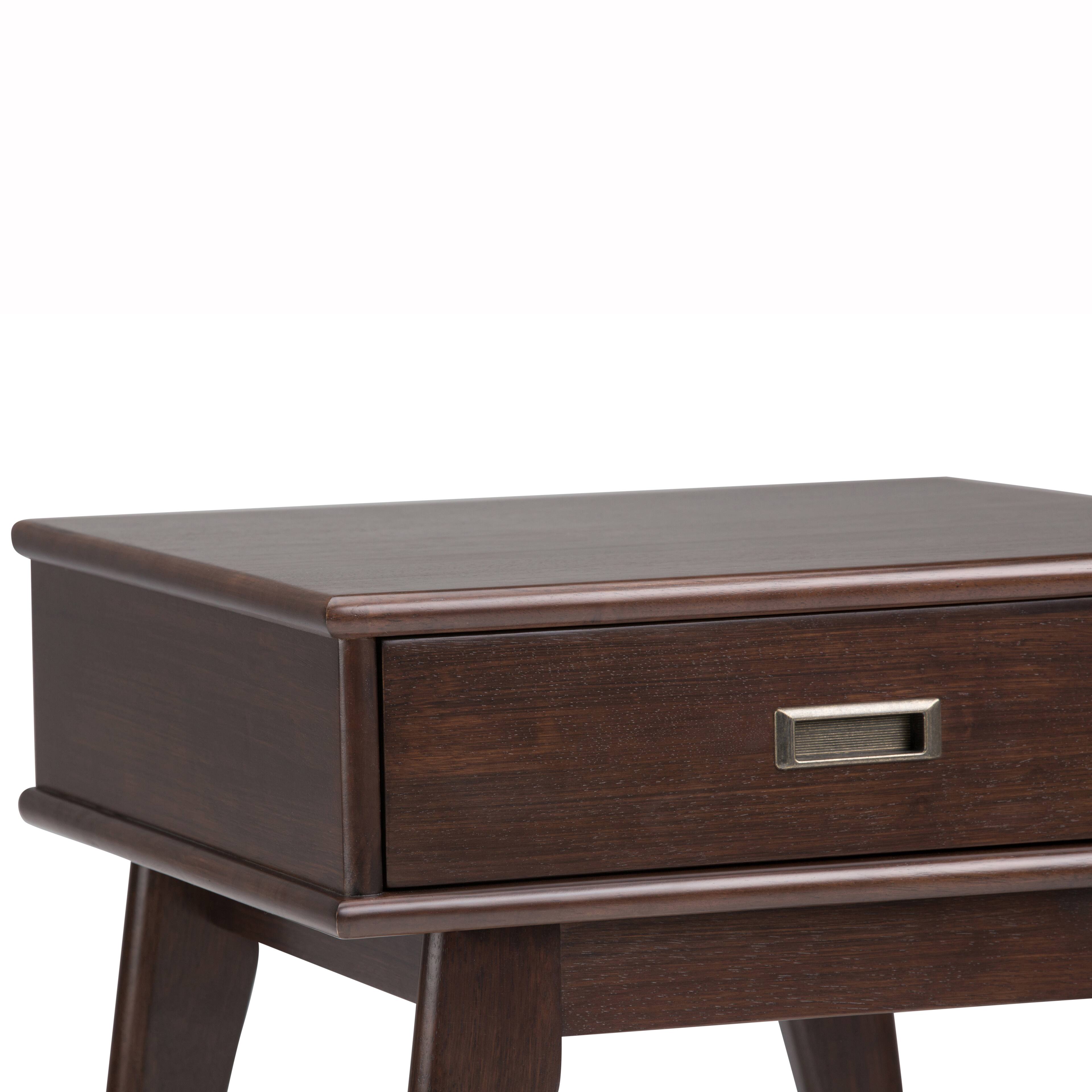 Alt View Zoom 12. Simpli Home - Draper Mid Century End Table - Medium Auburn Brown.