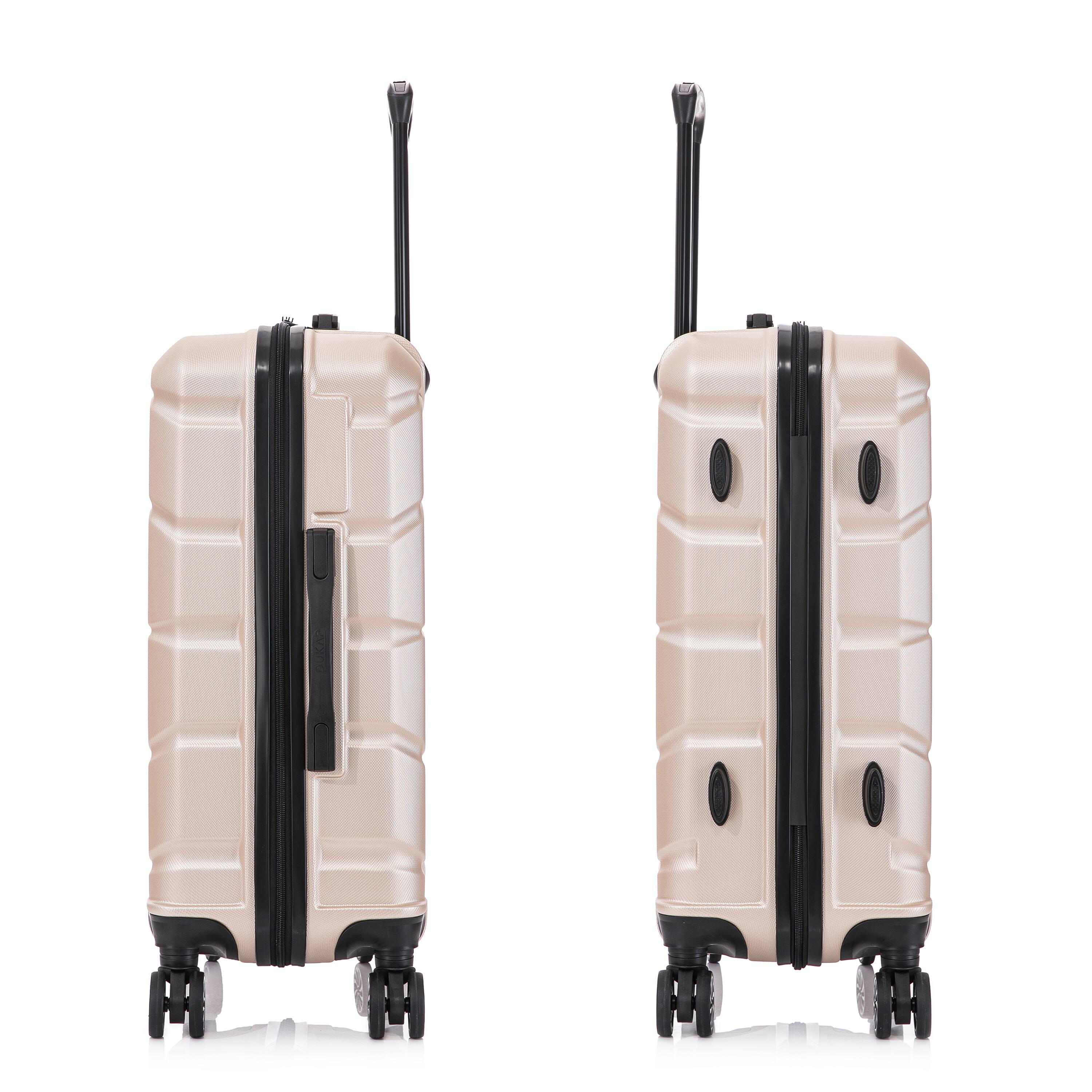 Alt View 1. DUKAP - Sense Lightweight Hardside Spinner Luggage 24" - CHAMPAGNE.