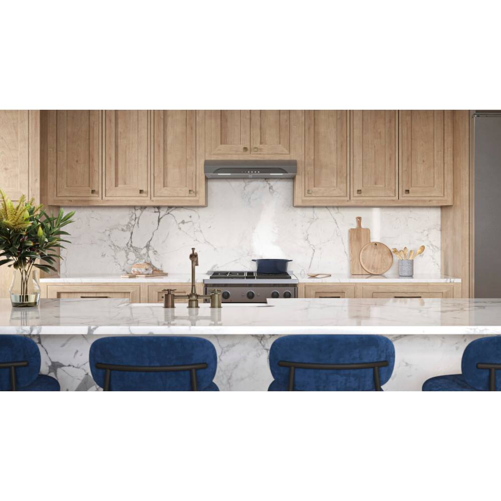 Alt View 14. Broan - Alta 30-Inch 490 MAX Blower CFM 1.0 Sones Range Hood - Stainless Steel.