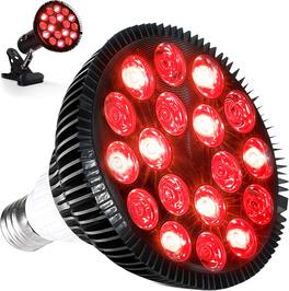LifePro - Red Light Therapy Lamp 660nm 850nm Infrared Red Light Therapy for Body with Clip On Lamp - Black