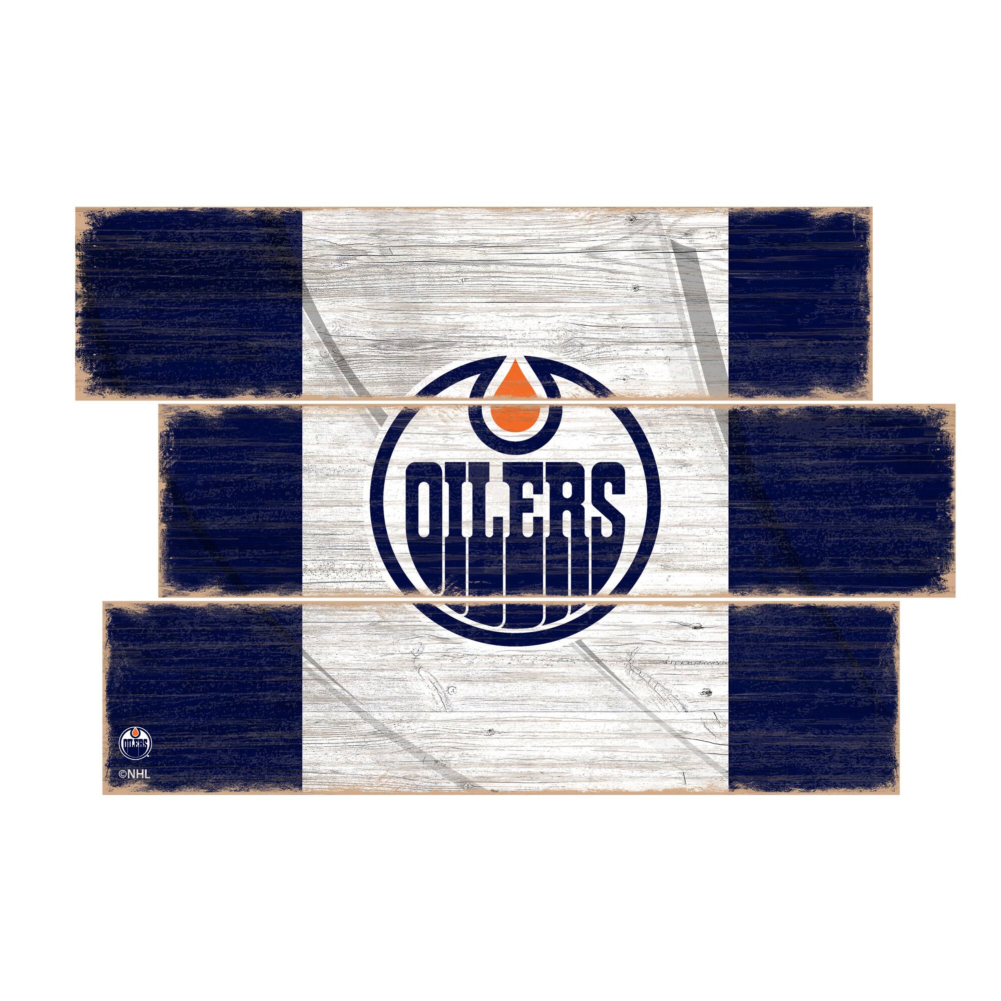 Edmonton Oilers 3-Plank Team Flag