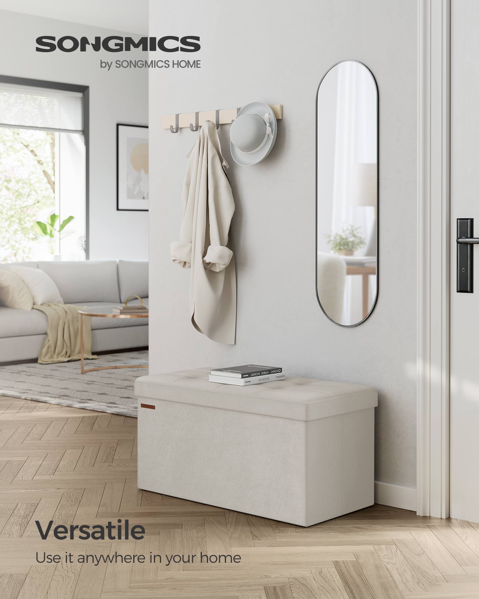 SONGMICS  
by SONGMICS HOME  

Versatile  
Use it anywhere in your home