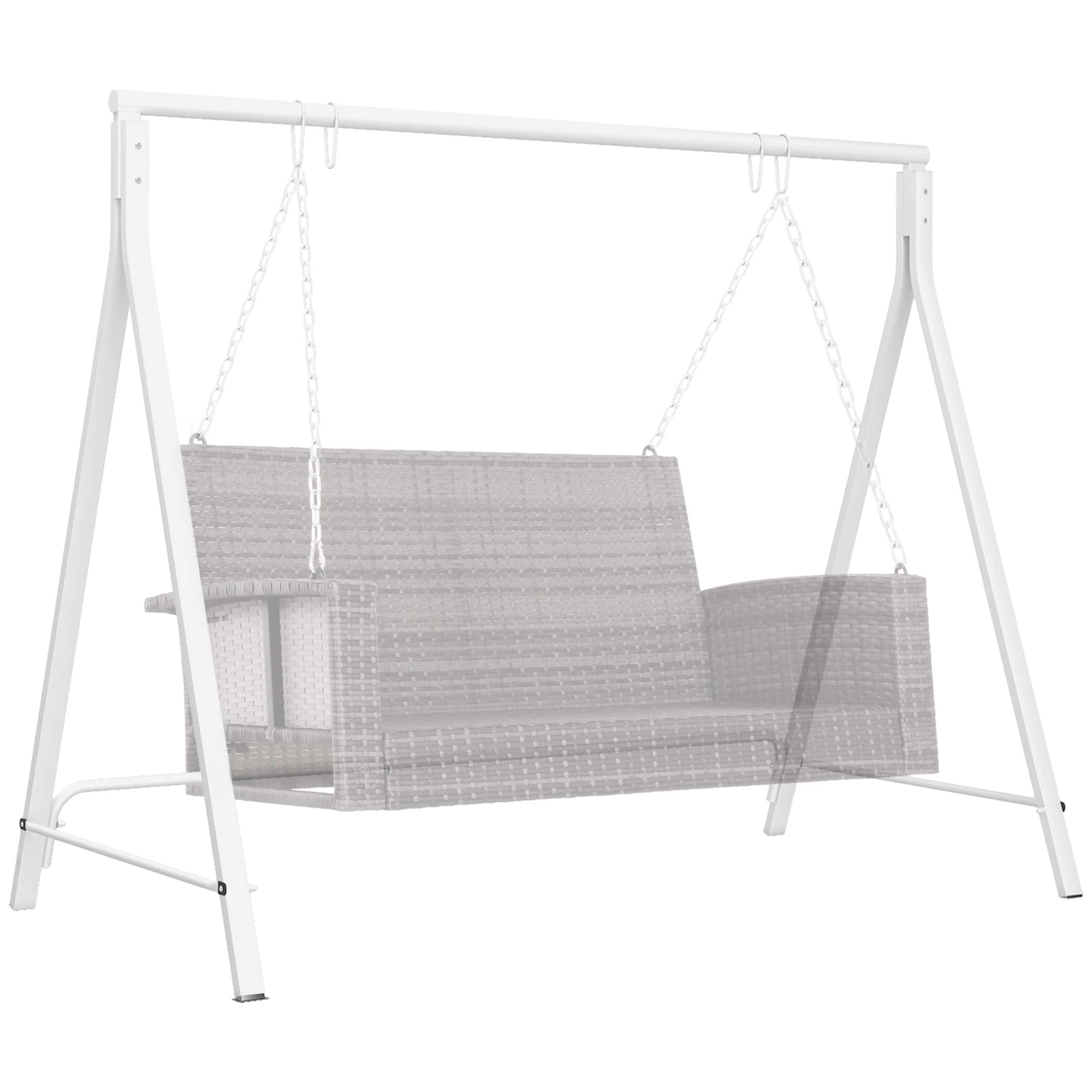 Outsunny - Metal Porch Swing Stand Heavy Duty Swing Frame - White price history on PriceWatchPro