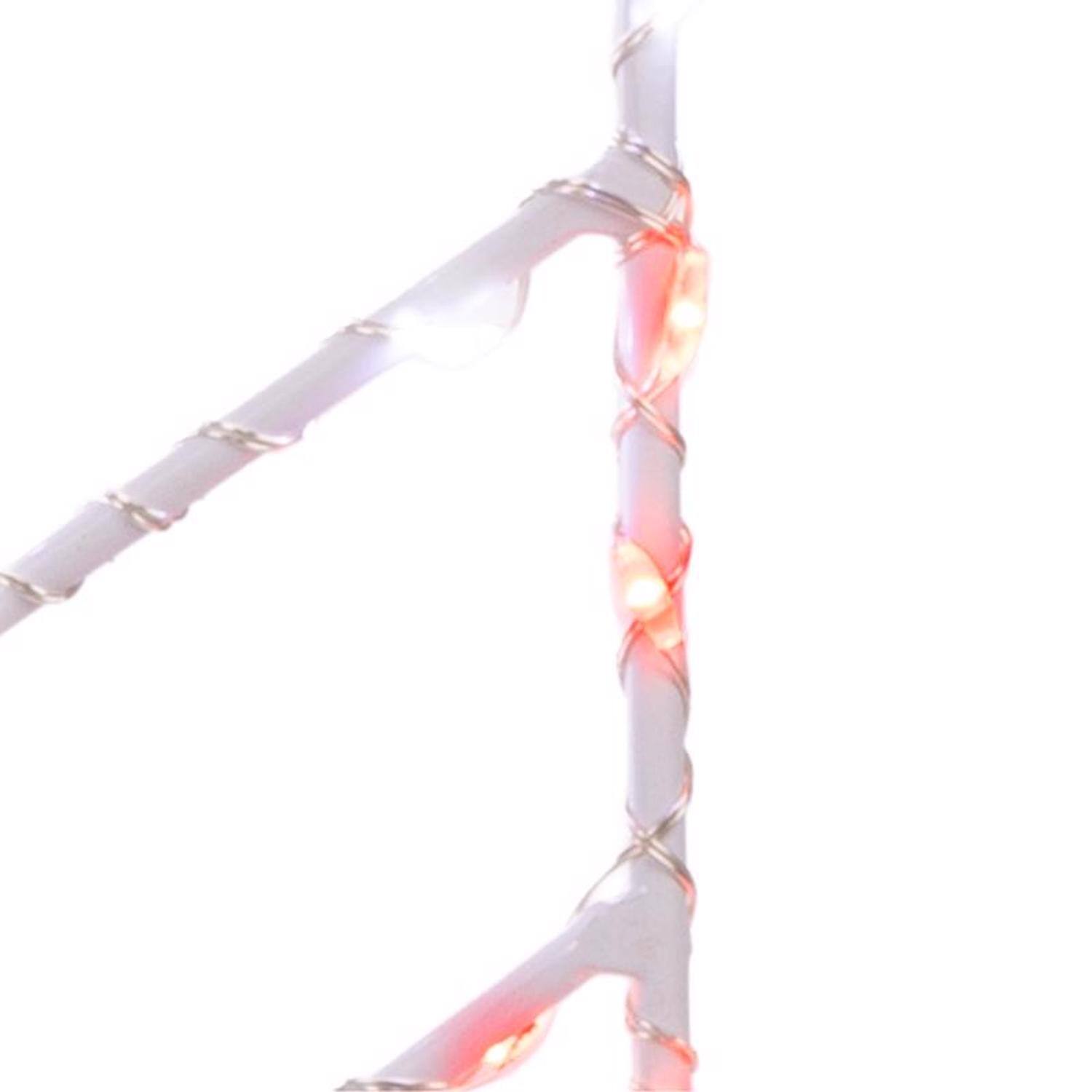 Angle. Celebrations - Celebrations LED Red/White Candy Cane Silhouette 15 in. Hanging Decor - Red | White.