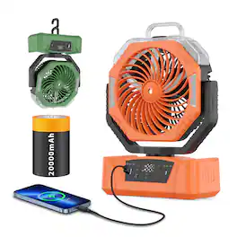 Sonicgrace - Rechargeable Outdoor Misting Fan with Remote Control for Camping, Travel & Home