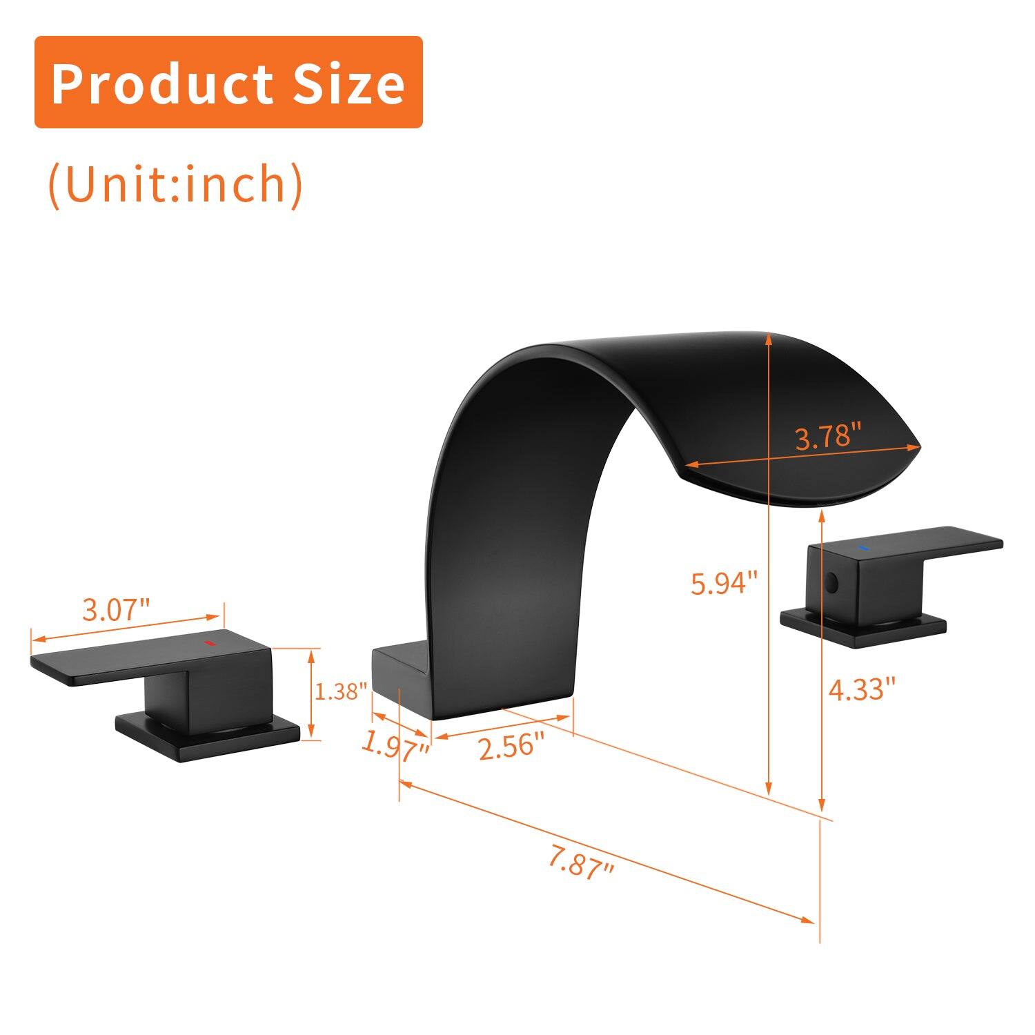 Product Size (Unit: inch)

- 3.78"
- 3.07"
- 5.94"
- 1.38"
- 1.97"
- 2.56"
- 4.33"
- 7.87"