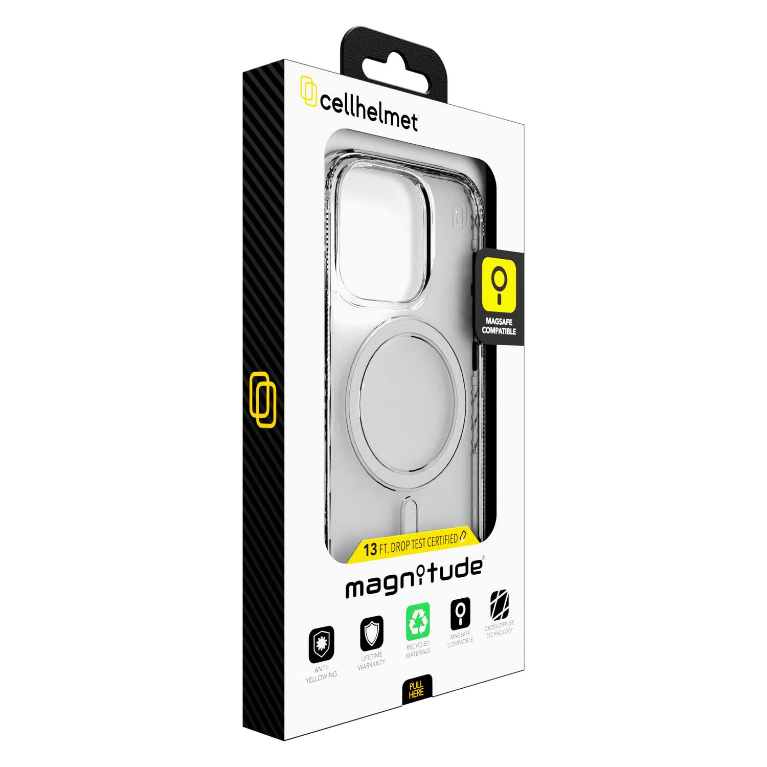 cellhelmet

MAGSAFE COMPATIBLE

13 FT. DROP TEST CERTIFIED

magnitude

ANTI YELLOWING
ULTRA HARDENED
RECYCLED MATERIALS
MAGSAFE COMPATIBLE
CROSS-TECHNOLOGY

FULL HERE