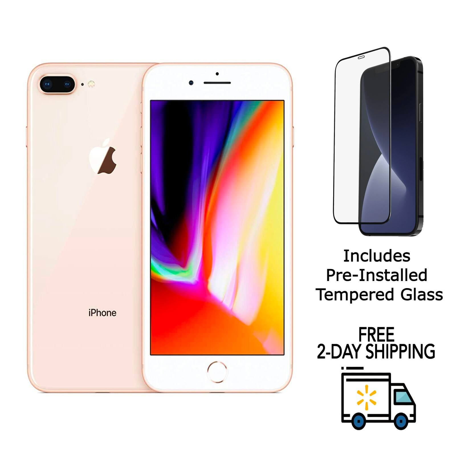 iPhone Includes Pre-Installed Tempered Glass FREE 2-DAY SHIPPING