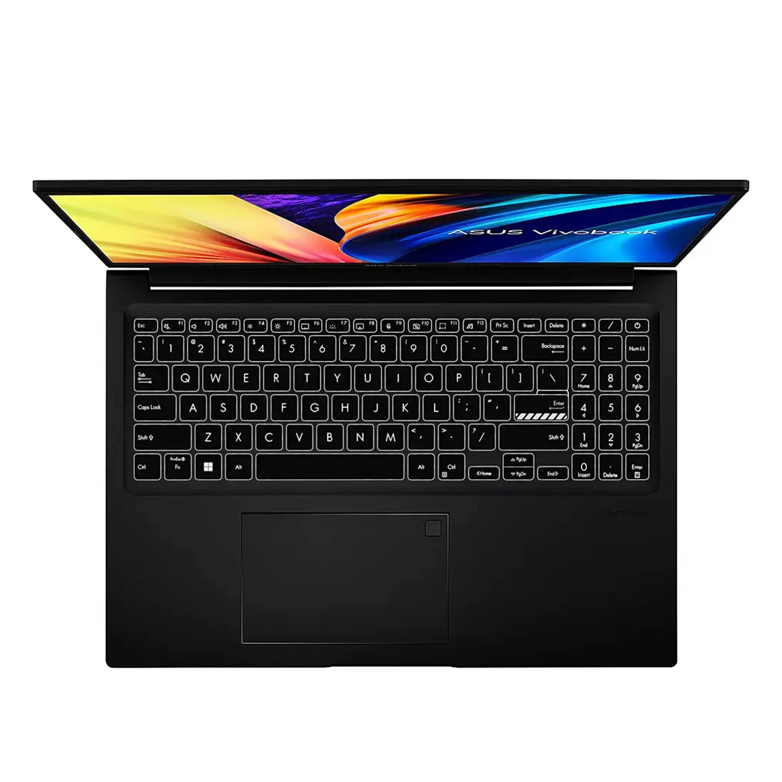 ASUS Vivobook

Q W E R T Y U I O P
A S D F G H J K L
Z X C V B N M

Caps Lock Shift Ctrl Fn Alt Spacebar

1 2 3 4 5 6 7 8 9 0 - = Backspace

Tab Esc 1 2 3 4 5 6 7 8 9 0 - = Delete

Insert Home Page Up End Page Down

Fn PrtScn SysRq Delete

Num Lock / - * + Num Lock

7 8 9 4 5 6 1 2 3 0 . Enter

Alt Gr Alt Ctrl Fn

ASUS