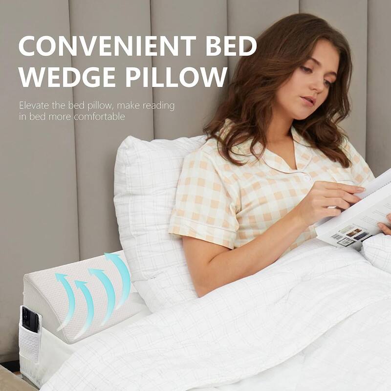 CONVENIENT BED WEDGE PILLOW

Elevate the bed pillow, make reading in bed more comfortable