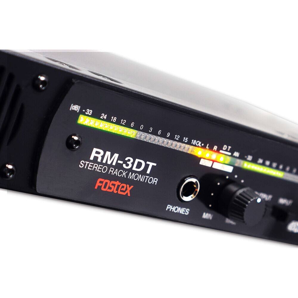 (dB] -33 24 18 12 6 0 3 6 9 12 15 180L* L R DT STEREO RM-3DT RACK MONITOR FOSteX PHONES MN
