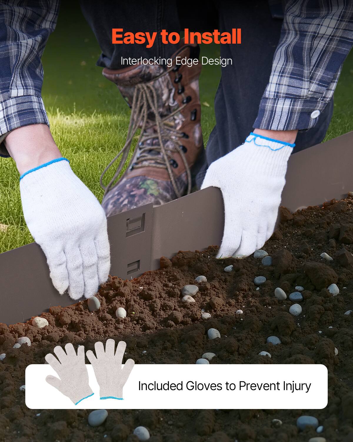 Easy to Install, Interlocking Edge Design, Included Gloves to Prevent Injury