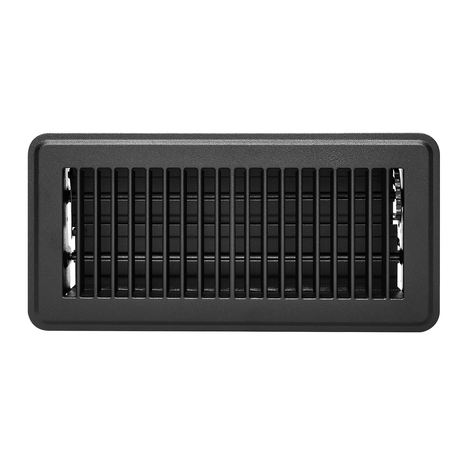 Alt View 5. VEVOR - 4 x 10 Inch Floor Registers,12-Pack Vent Grilles, HAVC Heavy-Duty Walkable Iron Floor Vents,Easily Adjustable Rust-Proof - Black.