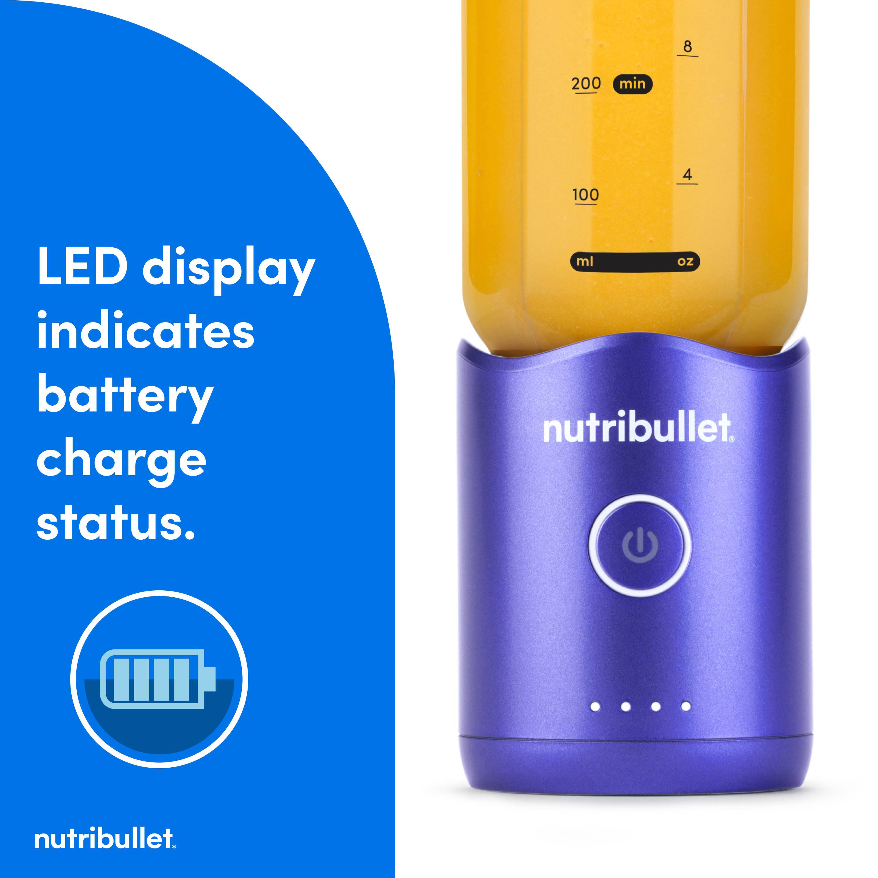 LED display indicates battery charge status.

nutribullet