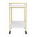 Alt View 19. Martha Stewart - Liam Mobile 2 Tier Printer Cart with Side Storage - White/Polished Brass Frame.