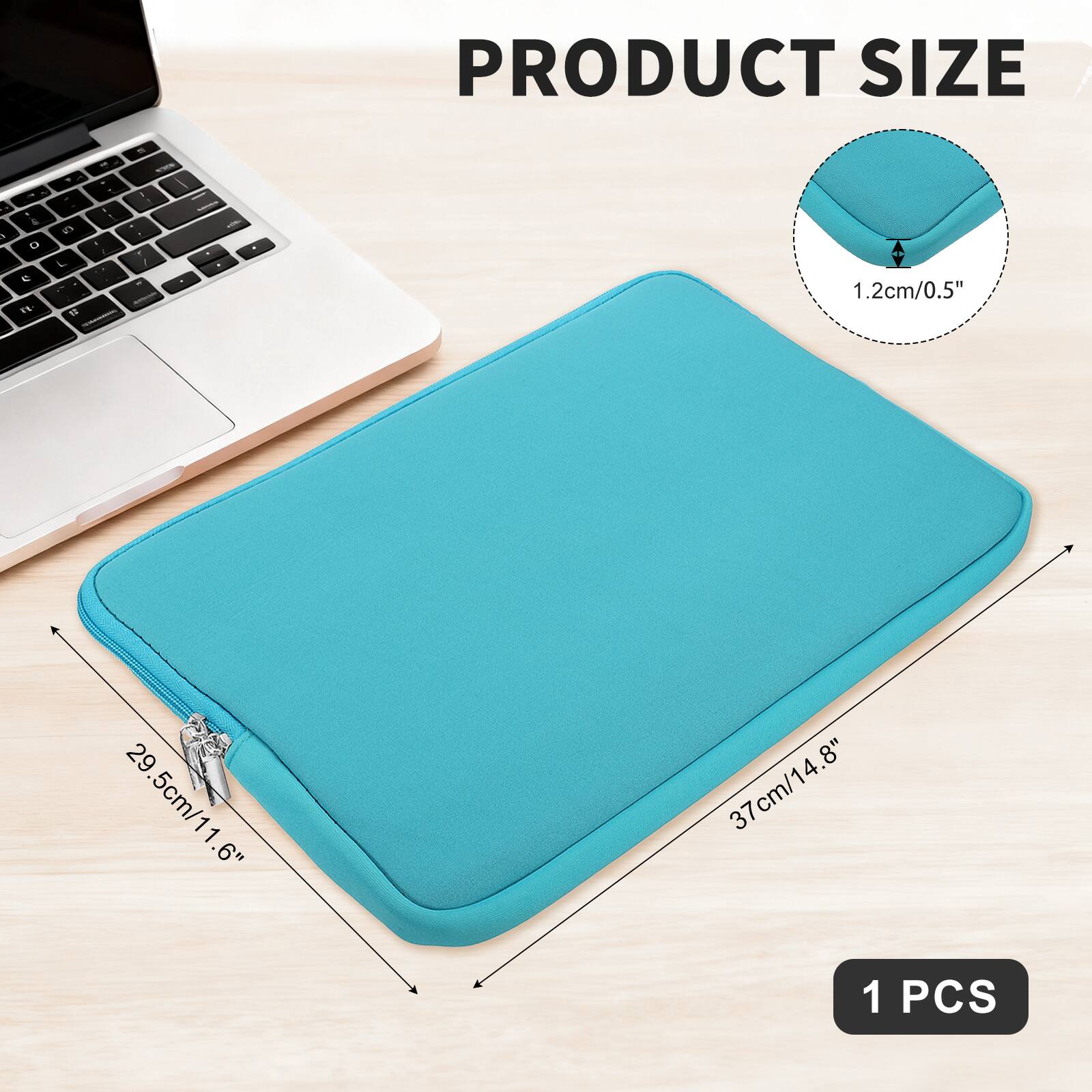 PRODUCT SIZE

1.2cm/0.5"  
29.5cm/11.6"  
37cm/14.8"  

1 PCS