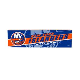 Evergreen Enterprises - New York Islanders 5" x 18" Shadow Logo Wood Mantle Sign - Multicolor