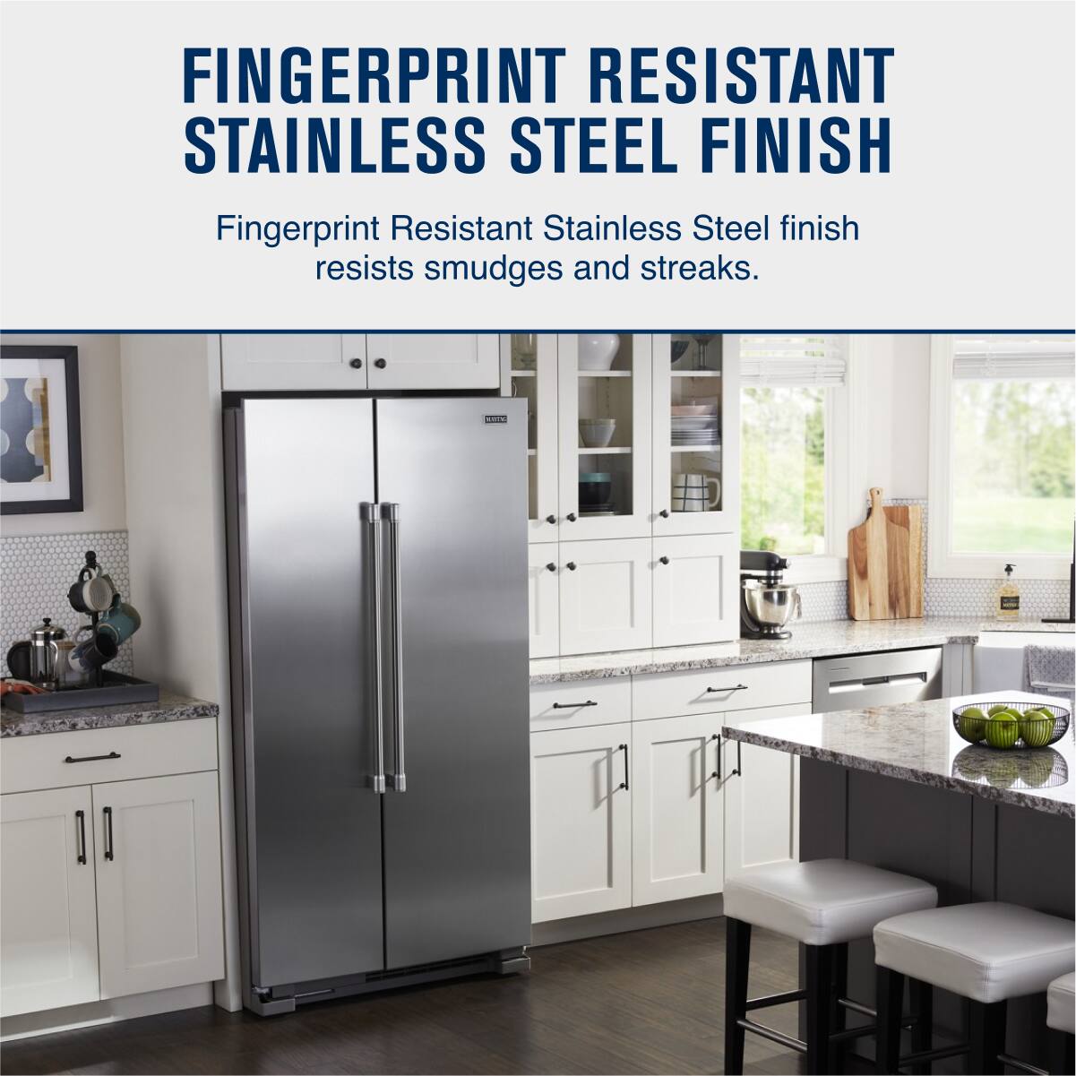 FINGERPRINT RESISTANT STAINLESS STEEL FINISH

Fingerprint Resistant Stainless Steel finish resists smudges and streaks.