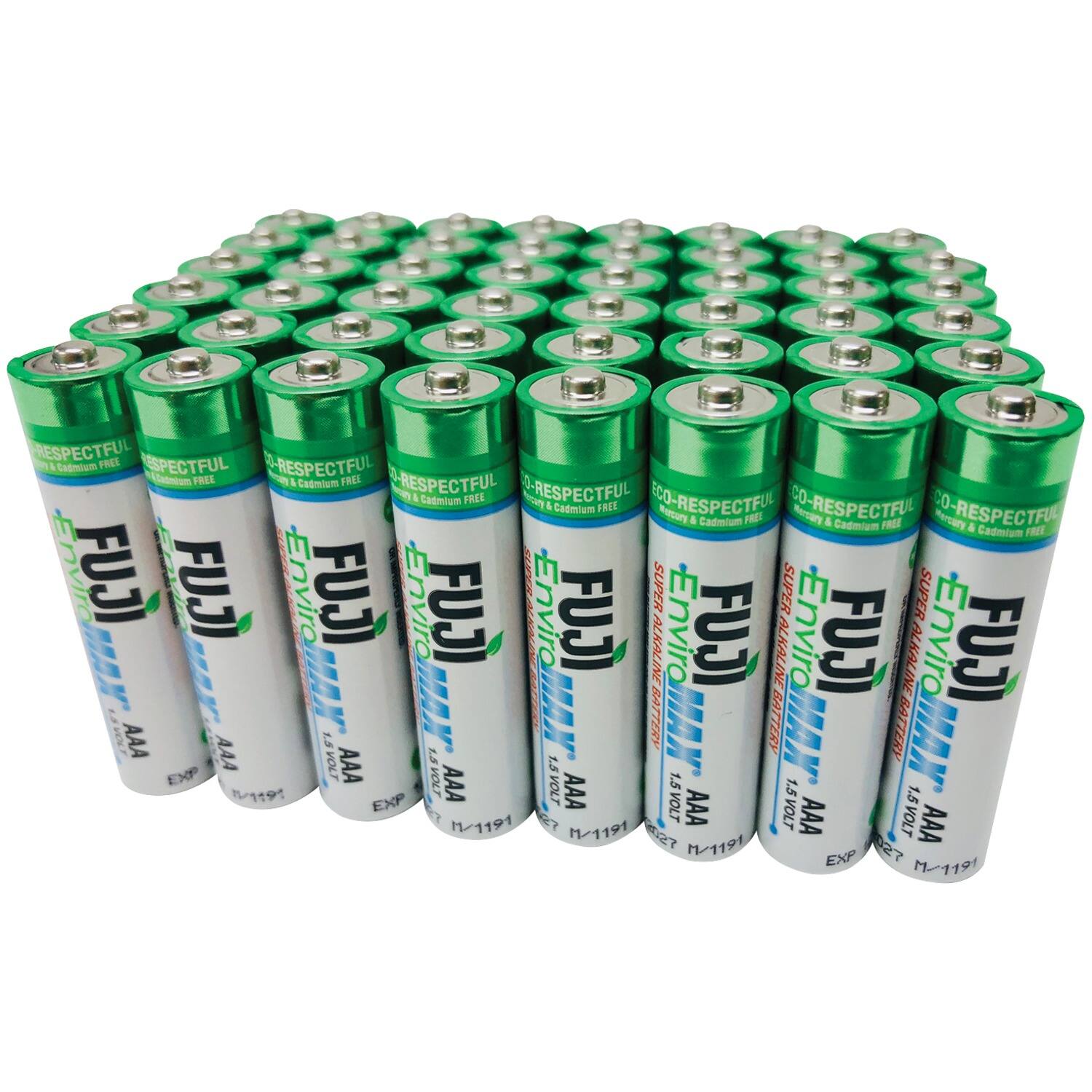 RESPECTFUL  
ECO-RESPECTFUL  
CO-RESPECTFUL  
Cadmium FREE  
Mercury & Cadmium FREE  
Seral & Cadmium FREE  
Percar & Cadmium FREE  
Enviro  
FUJI  
SUPER ALKALINE BATTERY  
EnviroMAN  
FUJI ALKALINE BATTERY  
AAA  
1.5 VOLT  
EXP  
M-1191