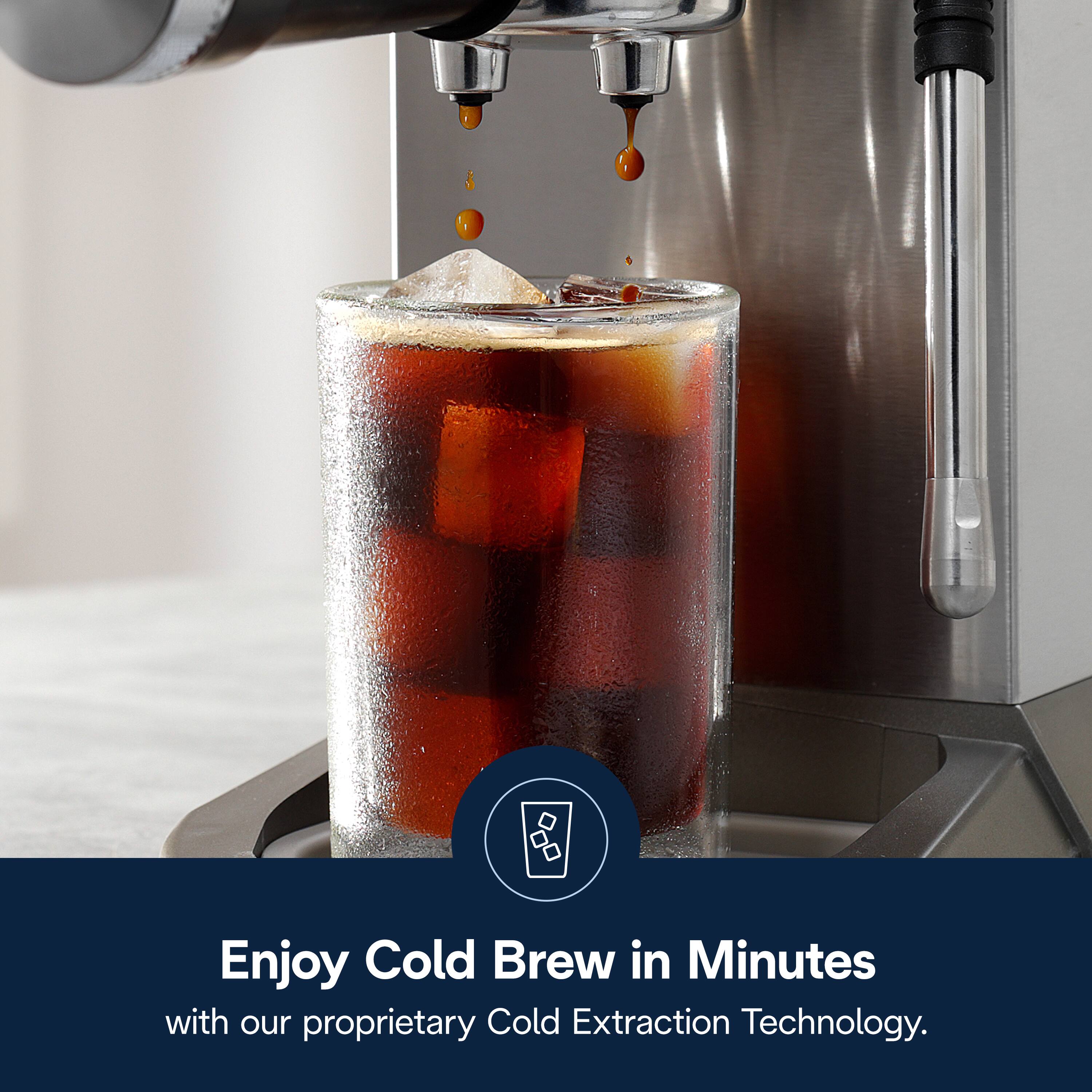 Enjoy Cold Brew in Minutes with our proprietary Cold Extraction Technology.