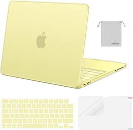 mosiso - For 2026 MacBook Neo Case 13 inch A3404 with A18 Pro Chip, Protective Hard Shell & Keyboard Cover & Screen Film & Pouch - Citrus