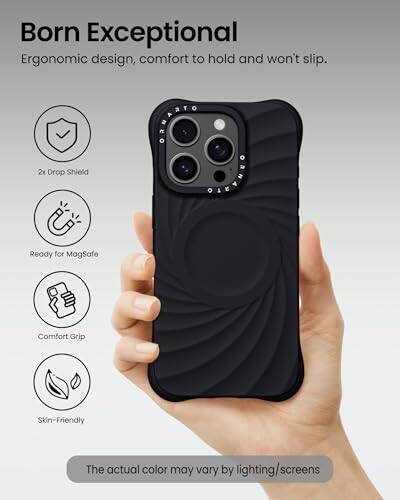 Born Exceptional  
Ergonomic design, comfort to hold and won't slip.  
2x Drop Shield  
Ready for MagSafe  
Comfort Grip  
Skin-Friendly  
The actual color may vary by lighting/screens
