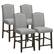 Front. Gymax - Gymax Set of 4 Fabric Barstools Nail Head Trim Counter Height Dining Side Chairs Grey - Grey.