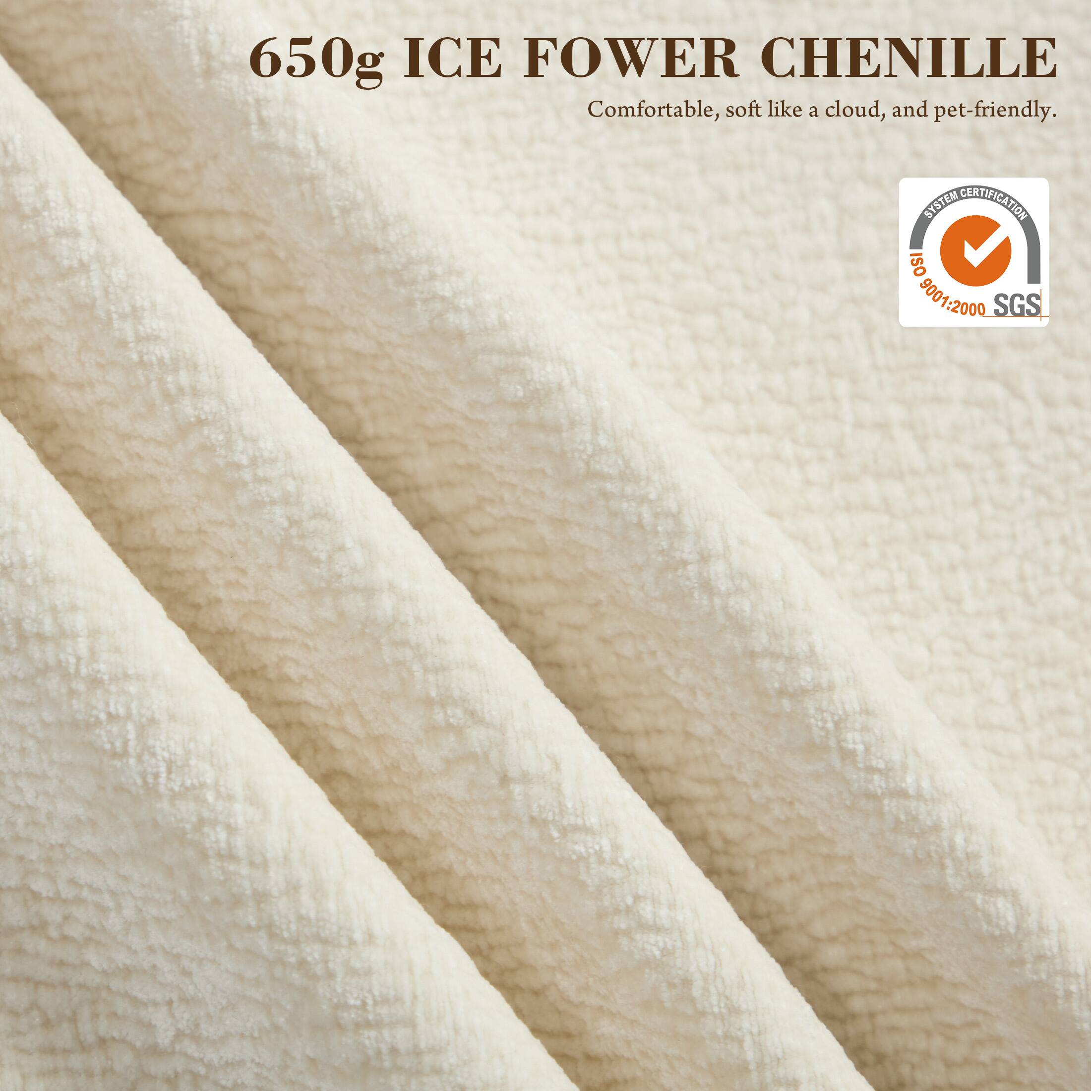 650g ICE FLOWER CHENILLE  
Comfortable, soft like a cloud, and pet-friendly.  

SYSTEM CERTIFICATION  
ISO 9001:2000 SGS
