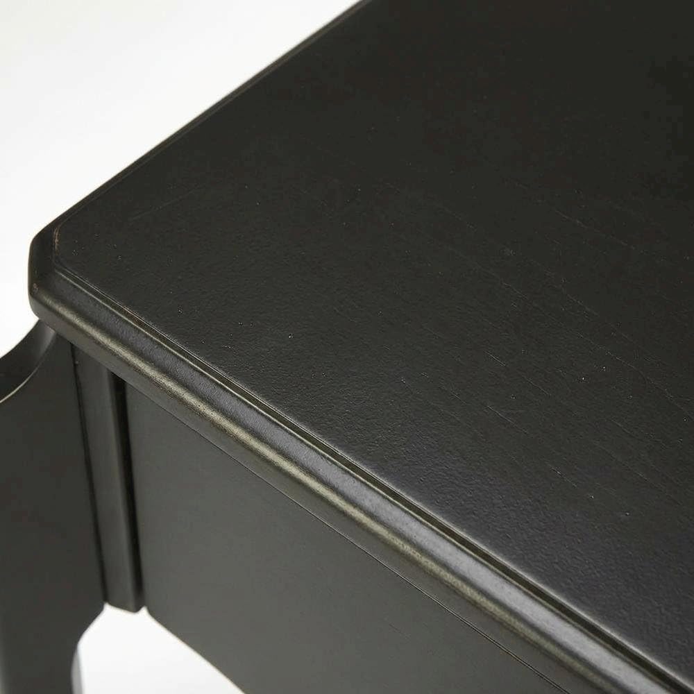 Alt View 3. Starlight Canyon Home - 1-Drawer Nightstand with Distressed Finish - Black.