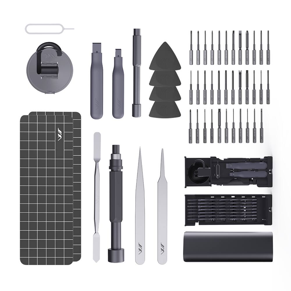 Angle. Topteng - 60-Piece Precision Screwdriver Set with S2 Steel Bits - 42 Magnetic Tips, Spring-Loaded Case, for Electronics Repair​.