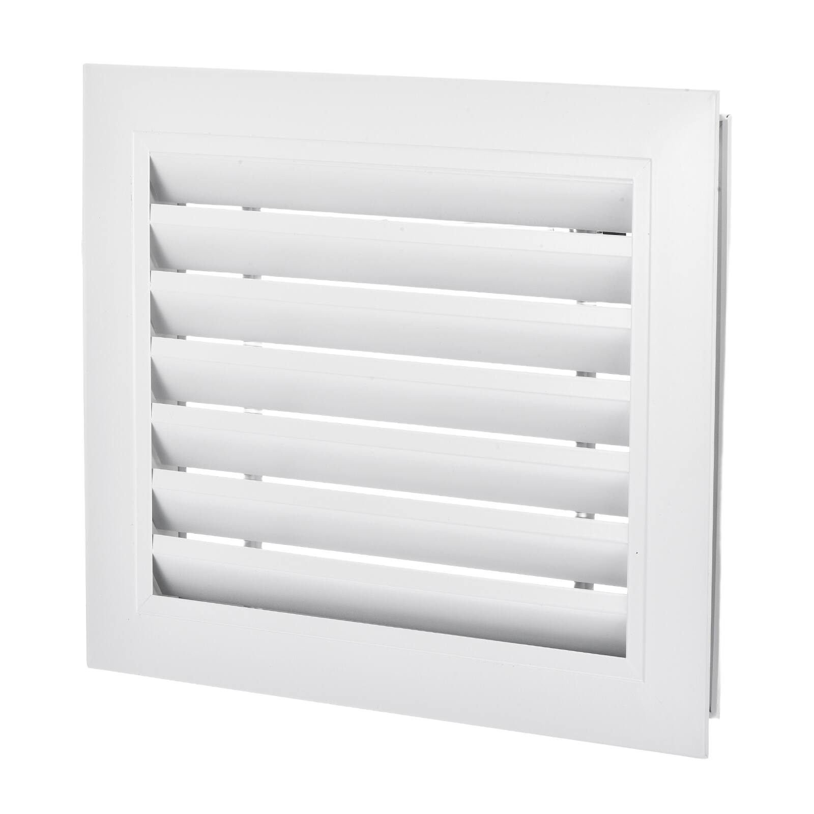 Front. Unique Bargains - 12" x 10" Door Air Vent Cover 2pcs, Anodized Aluminum Alloy Louvered Grille Guard for Cabinet Wardrobe Door - Black.