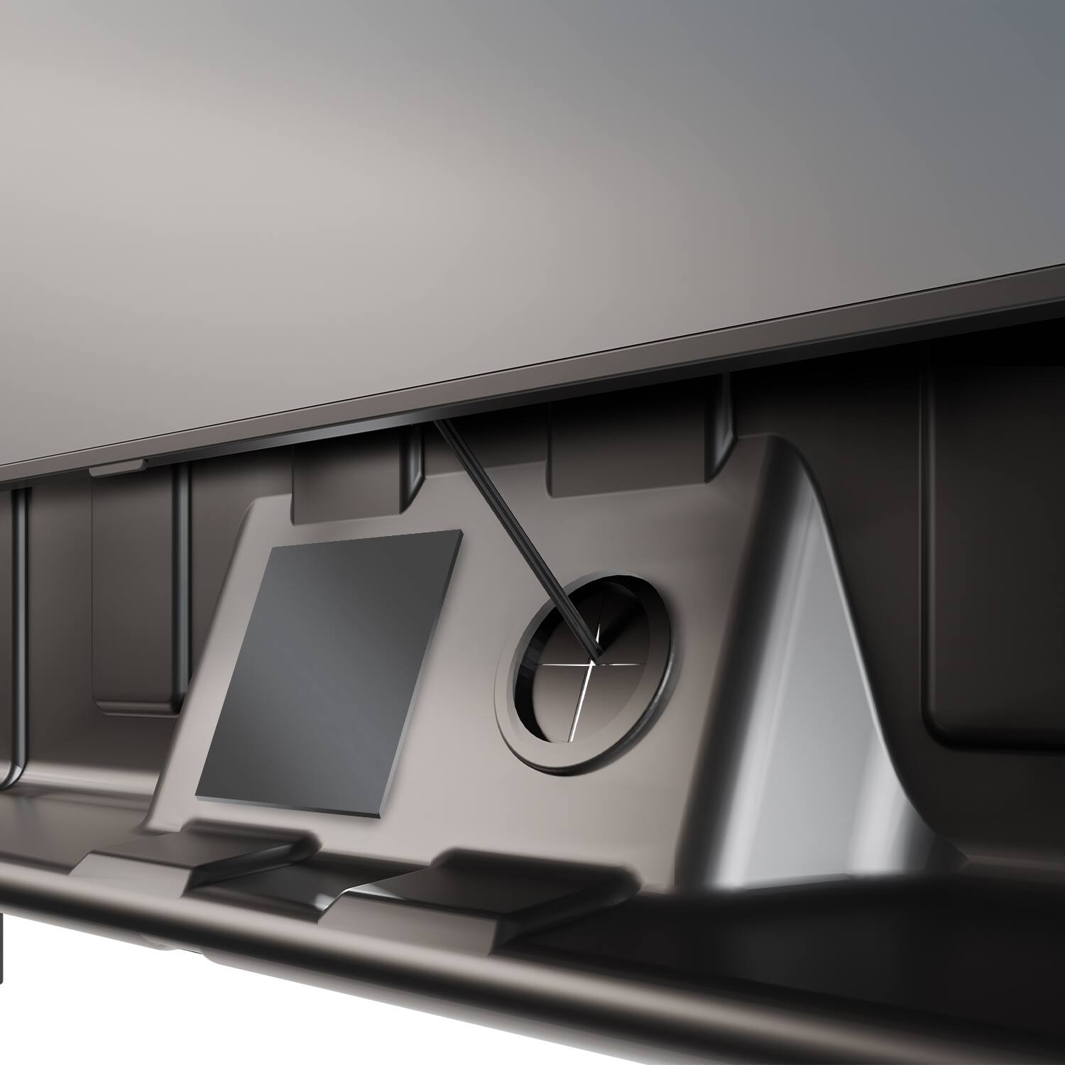 Alt View 6. Storm Shell - XL Weatherproof 55" Outdoor TV and Soundbar Enclosure - Black.