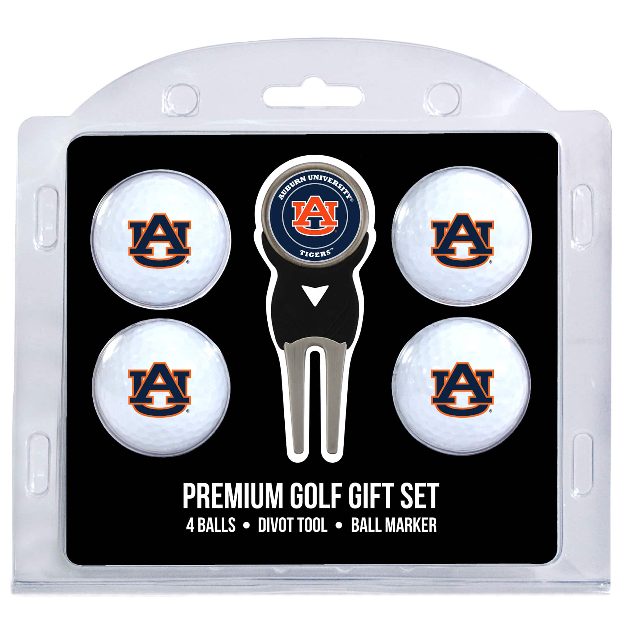 Team Golf - Auburn Tigers 4-Ball Gift Set - Multicolor