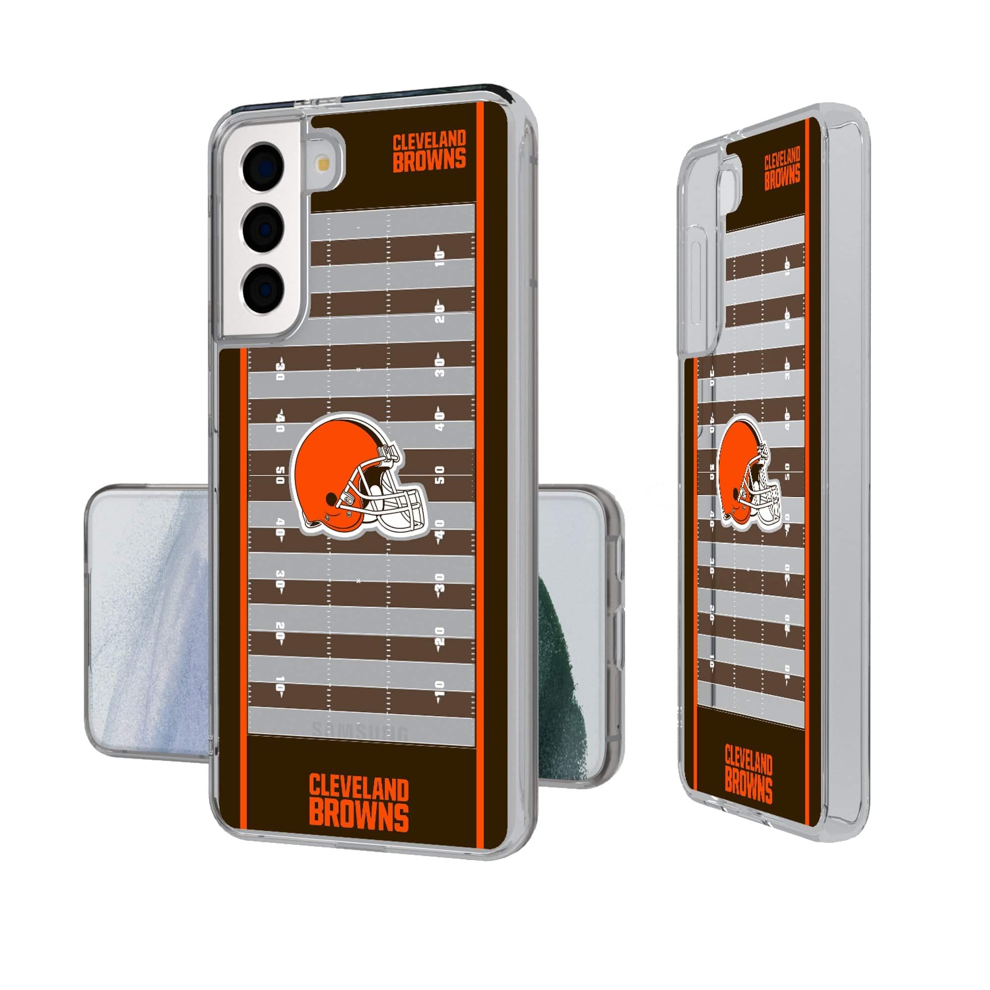 Keyscaper - NFL - Cleveland Browns Galaxy Clear Field Design Case - S23 Ultra - Multicolor