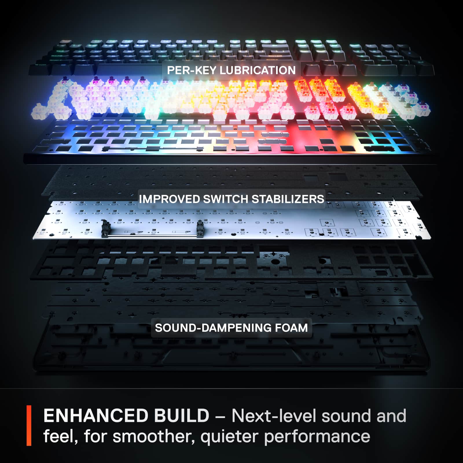 Enhanced Build - Next-level sound and feel, for smoother, quieter performance.