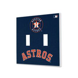 Keyscaper - Houston Astros Solid Design Double Toggle Light Switch Plate - Multicolor
