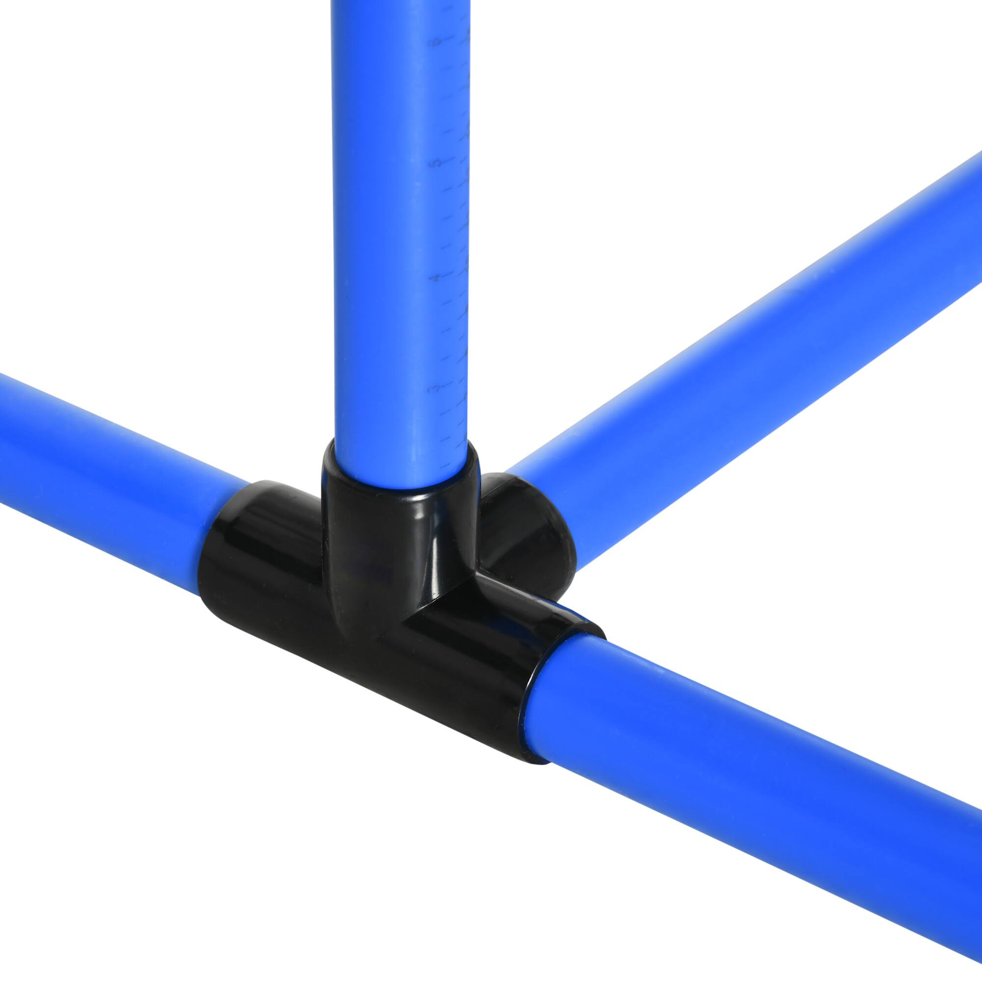 Alt View 5. Pawhut - 4 Piece Dog Agility Equipment, Adjustable Height Jump Bars, Carry Bag, Displacing Top Bar - Blue.