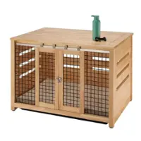 TRINITY - 40" Natural Pet Crate Accent Table - Natural - Front_Zoom