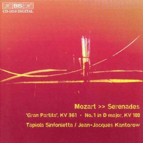 BIS CD-1010 DIGITAL

Mozart >> Serenades  
'Gran Partita', KV 361 No. 1 in D major, KV 100  
Tapiola Sinfonietta / Jean-Jacques Kantorow