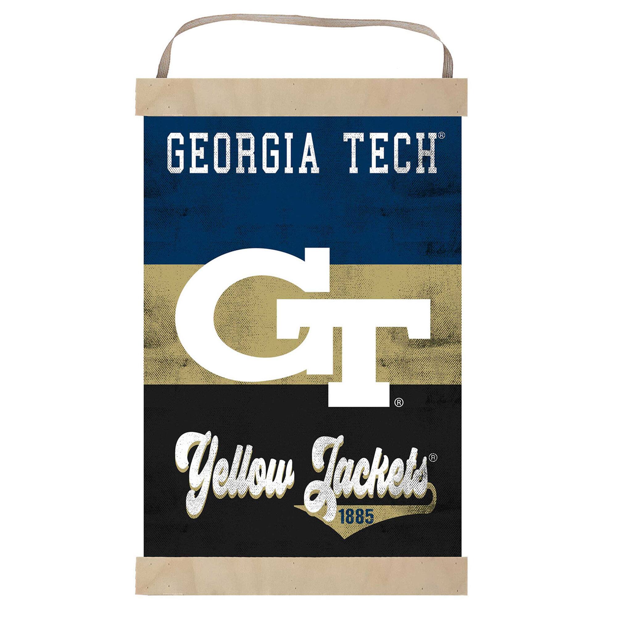 Georgia Tech Yellow Jackets Retro Logo Banner Sign