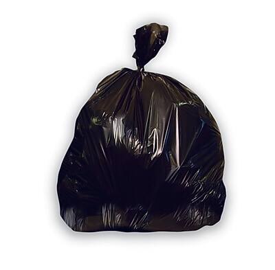 Front. Heritage Bag - 40-45 Gallon Industrial Trash Bag, 40" x 48", High Density, 16 Mic, 10 Rolls - Black.